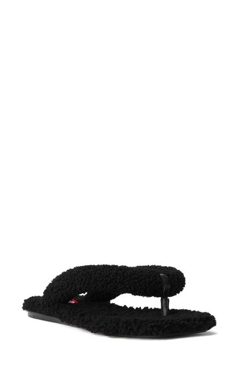 Rio Genuine Shearling Flip Flop Sandal (Women)