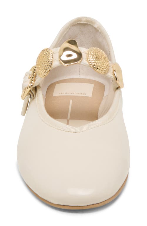 Dolce Vita Relan Mary Jane Flat In Off White Leather