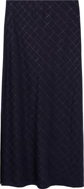 MANGO TEEN Metallic Plaid Maxi Skirt