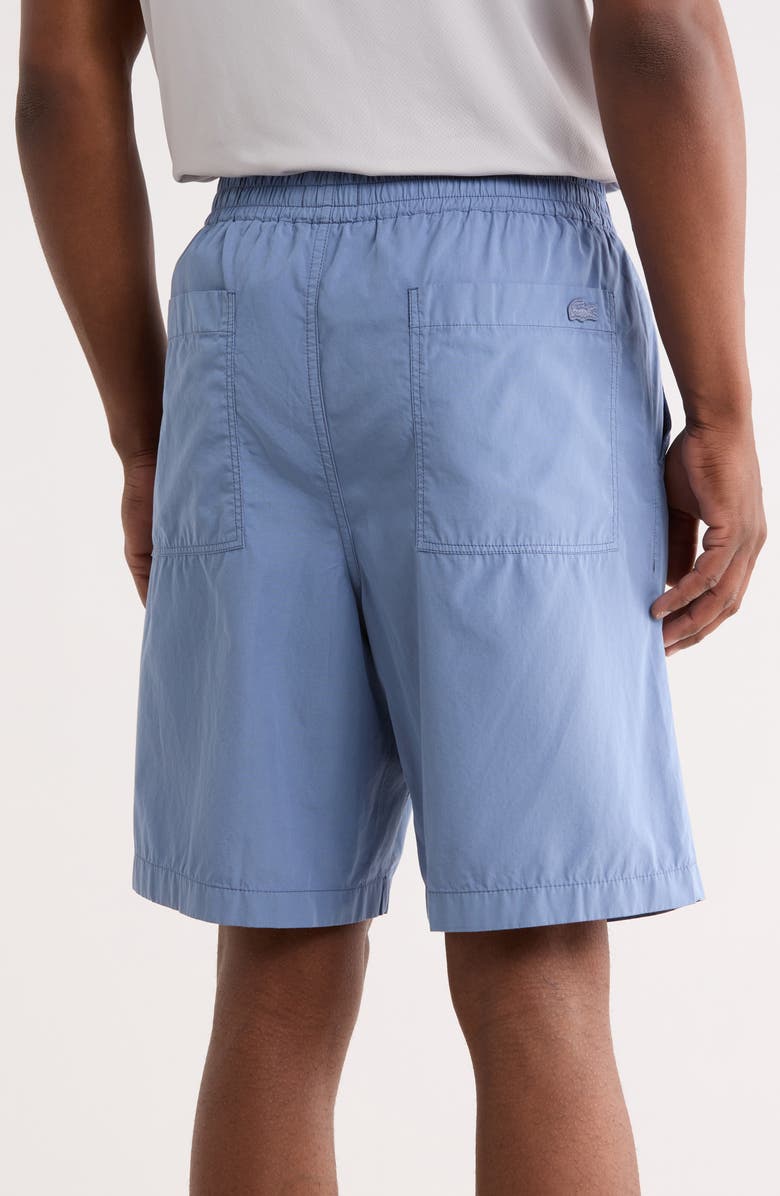 Lacoste Relaxed Fit Washed Effect Organic Cotton Shorts, Alternate, color, Stonewash