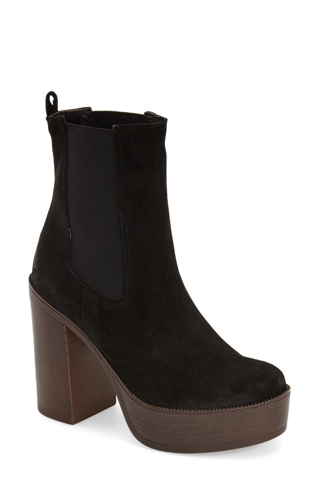 Topshop 'Holly 70s' Platform Boot, Main, color, 