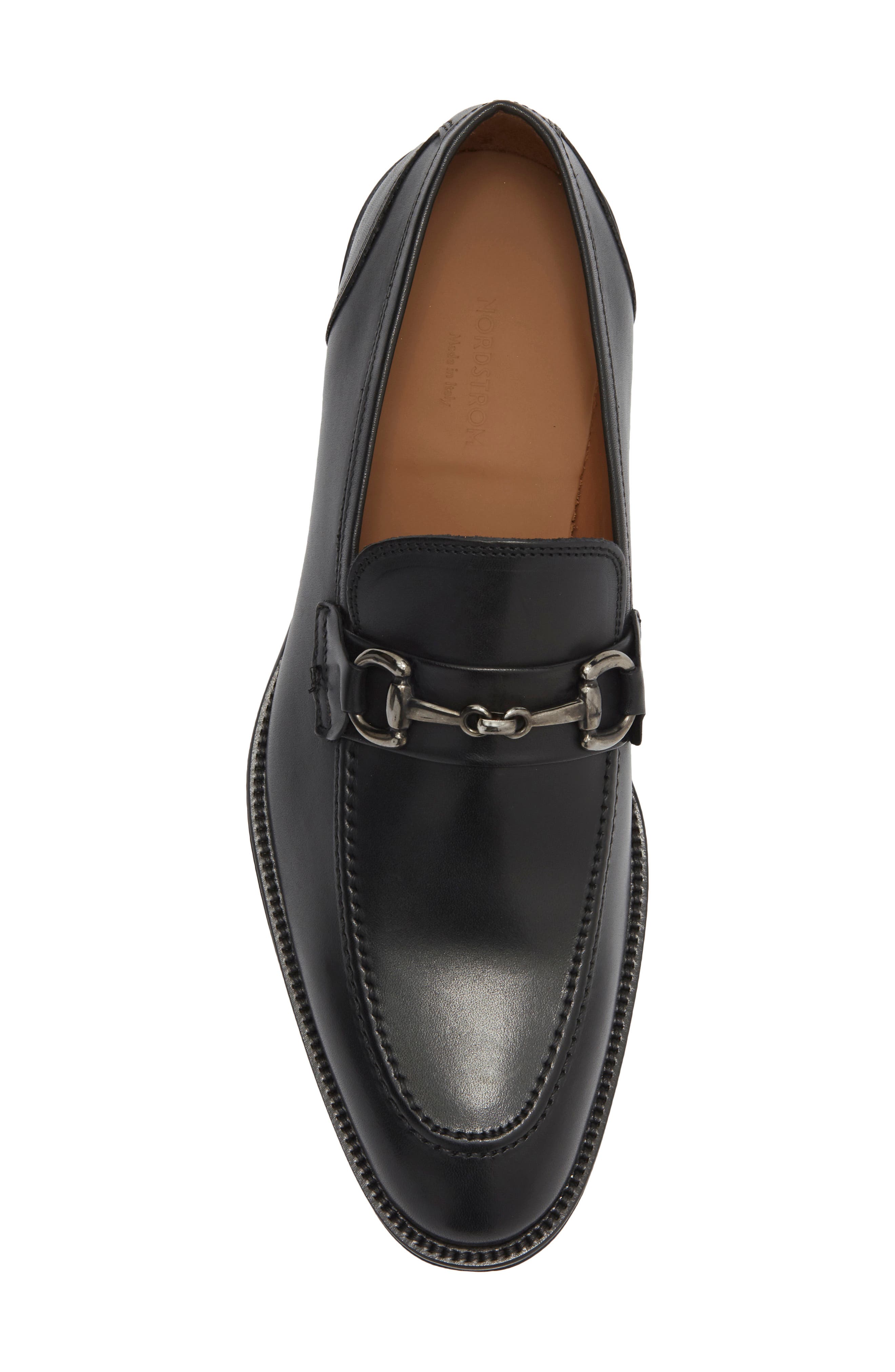 Nordstrom Italian Collection Manarola Bit Loafer, Alternate, color, Black Leather