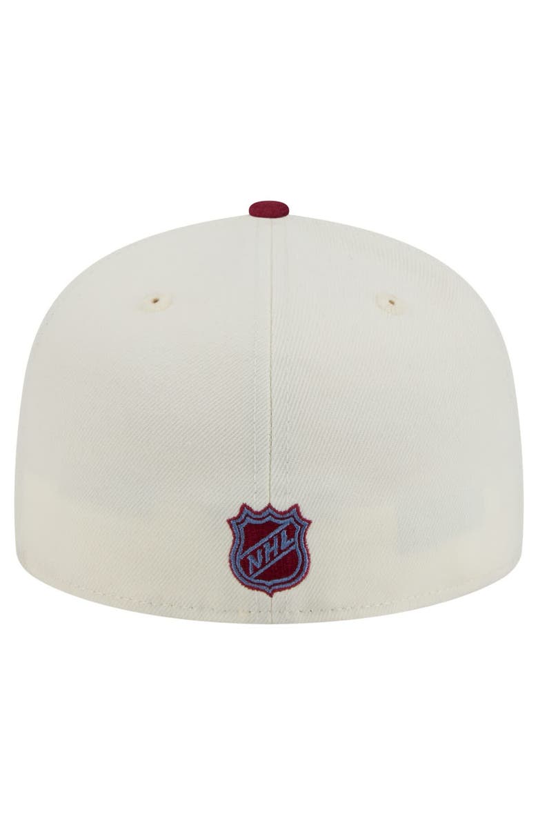 New Era Men's New Era  White Colorado Avalanche Chrome Two-Toned 59FIFTY Fitted Hat, Alternate, color, 