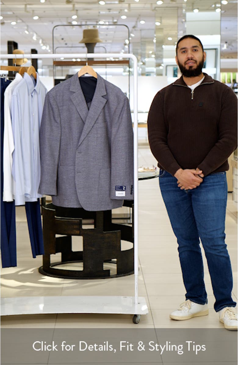 Henrik Trim Fit Italian Wool & Linen Blend Jacket, sales video thumbnail