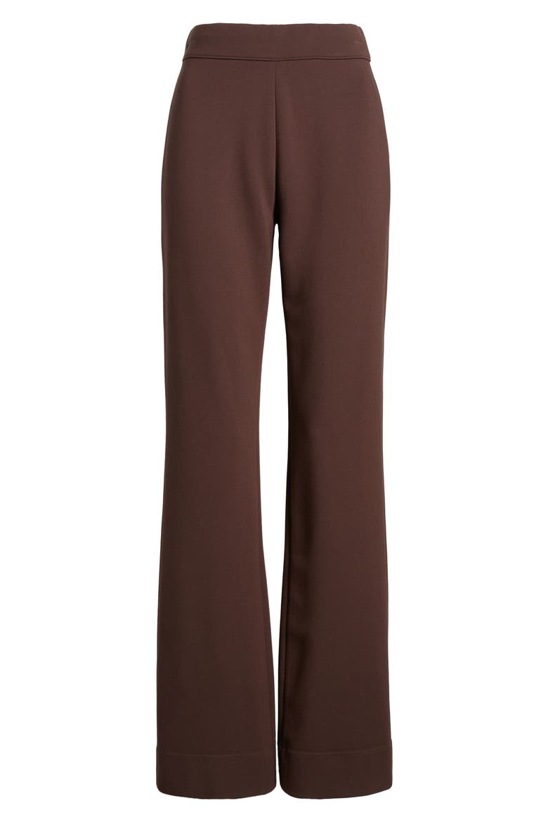 Irina High Waist Ponte Knit Pants, Alternate, color, BROWN
