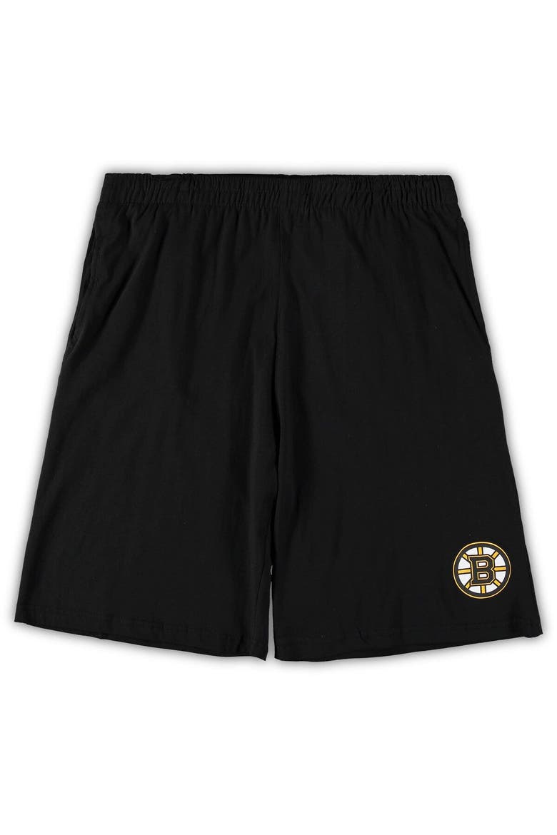 Men's Concepts Sport Black/Heathered Charcoal Boston Bruins Big & Tall T-Shirt & Shorts Sleep Set, Alternate, color, Black