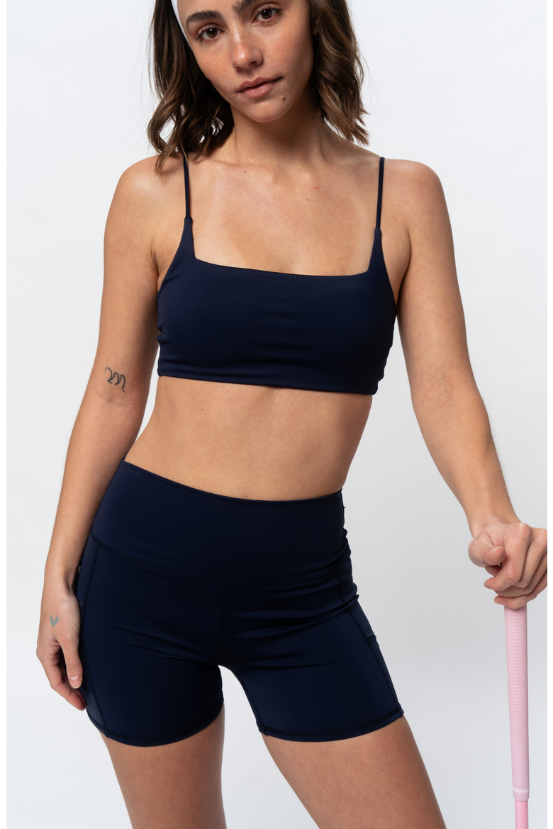 Ready Thin Square Neck Bra, Main, color, Navy