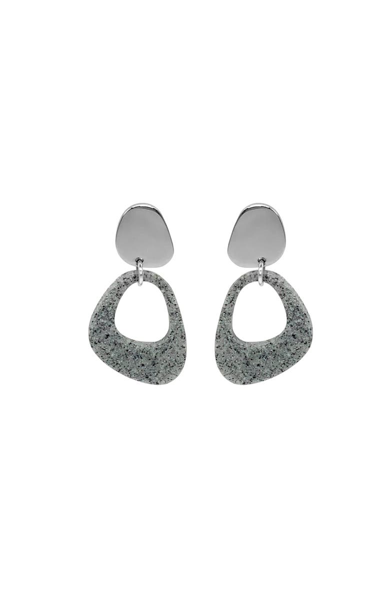 Toolally Pebble Drop Earrings, Main, color, Grey Stone