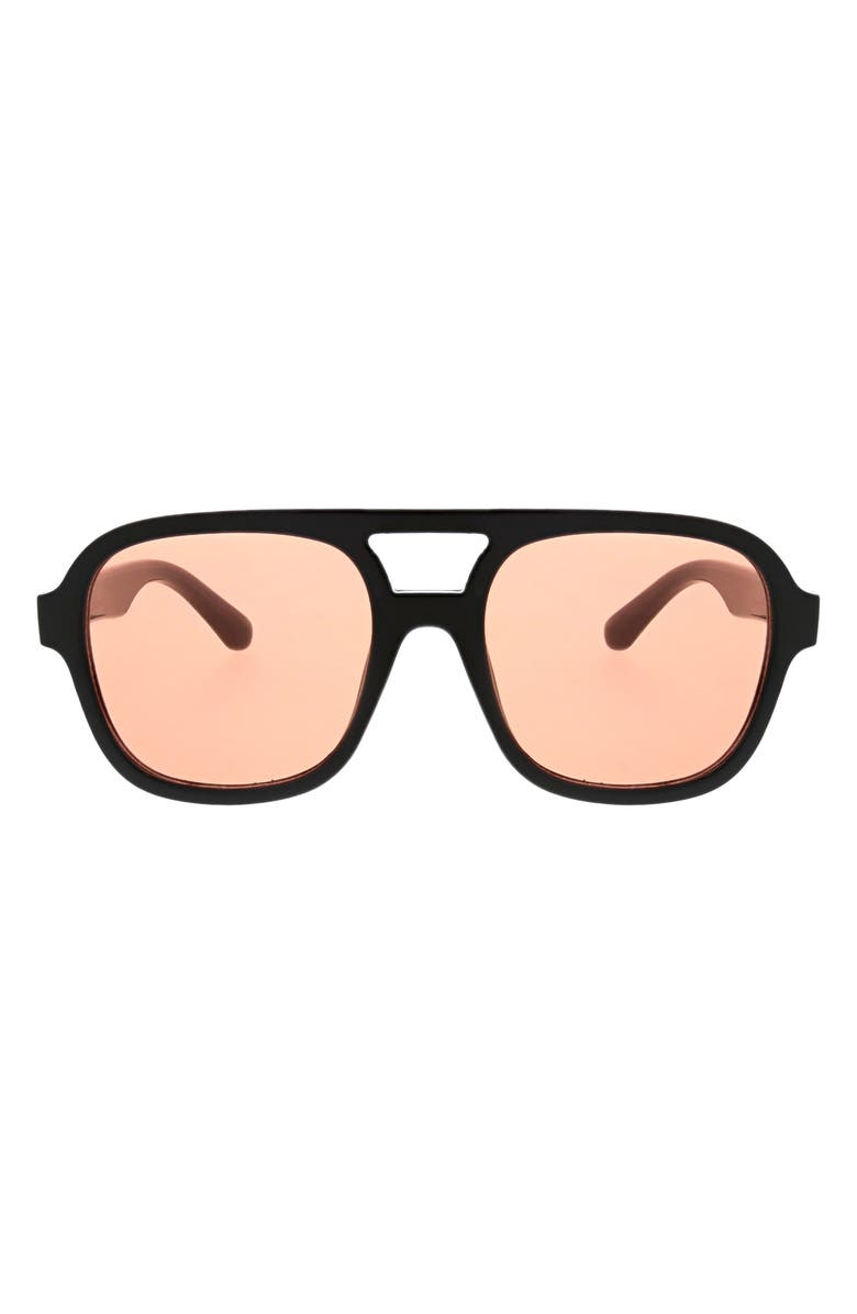 BCBG 54mm Aviator Sunglasses, Main, color, Shiny Black