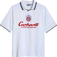 Carhartt Work In Progress Terrace Football Embroidered Graphic Polo