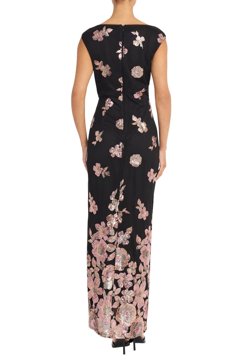 Sequin Sleeveless Gown, Alternate, color, BLUSH/ BLACK