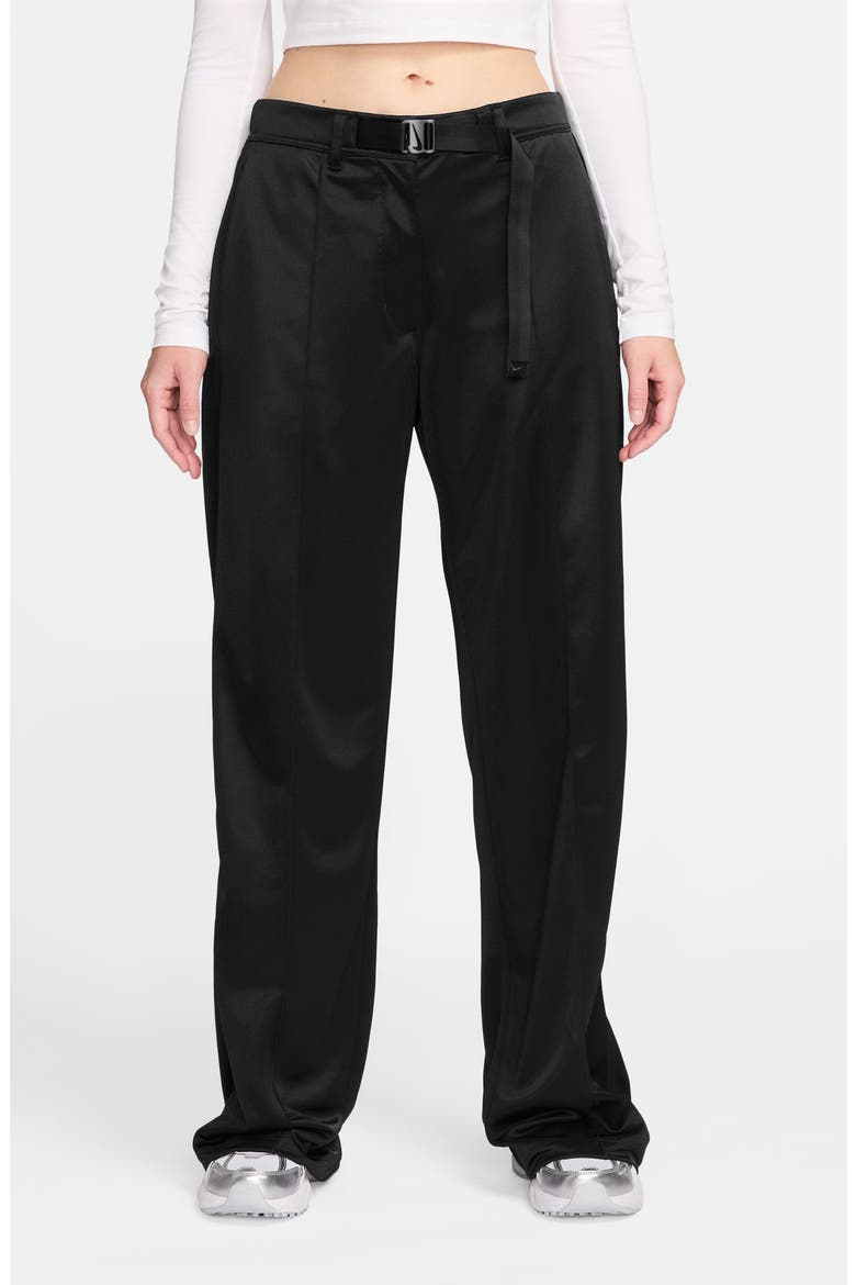 Belted Pintuck Pants, Main, color, 010 BLACK/BLACK