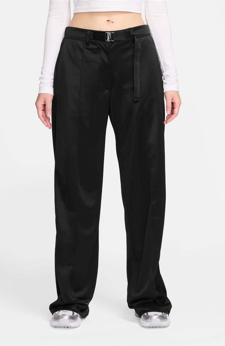 Nike Belted Pintuck Pants, Main, color, 010 Black/Black