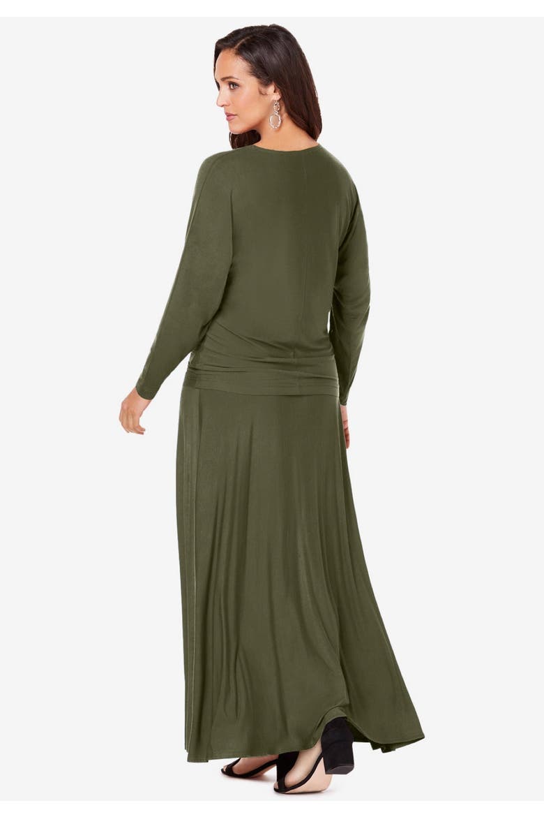 2-Piece Dolman Sleeve Skirt Set, Alternate, color, DARK BERRY