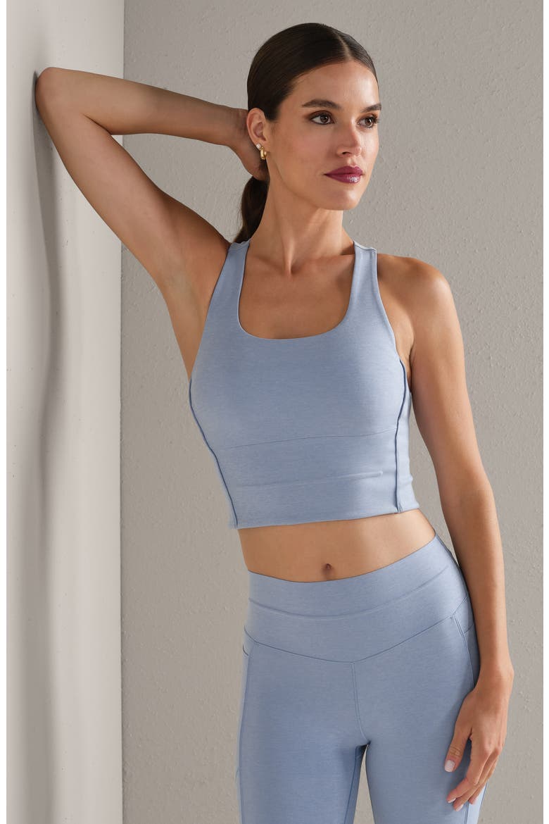 Revive Longline Bra, Alternate, color, FOREVER BLUE HE