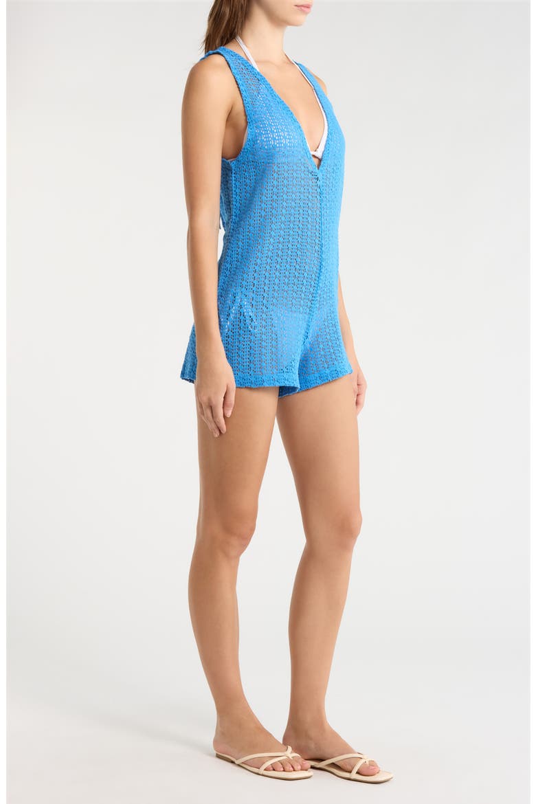 Stellar Time Romper, Alternate, color, TRUE BLUE