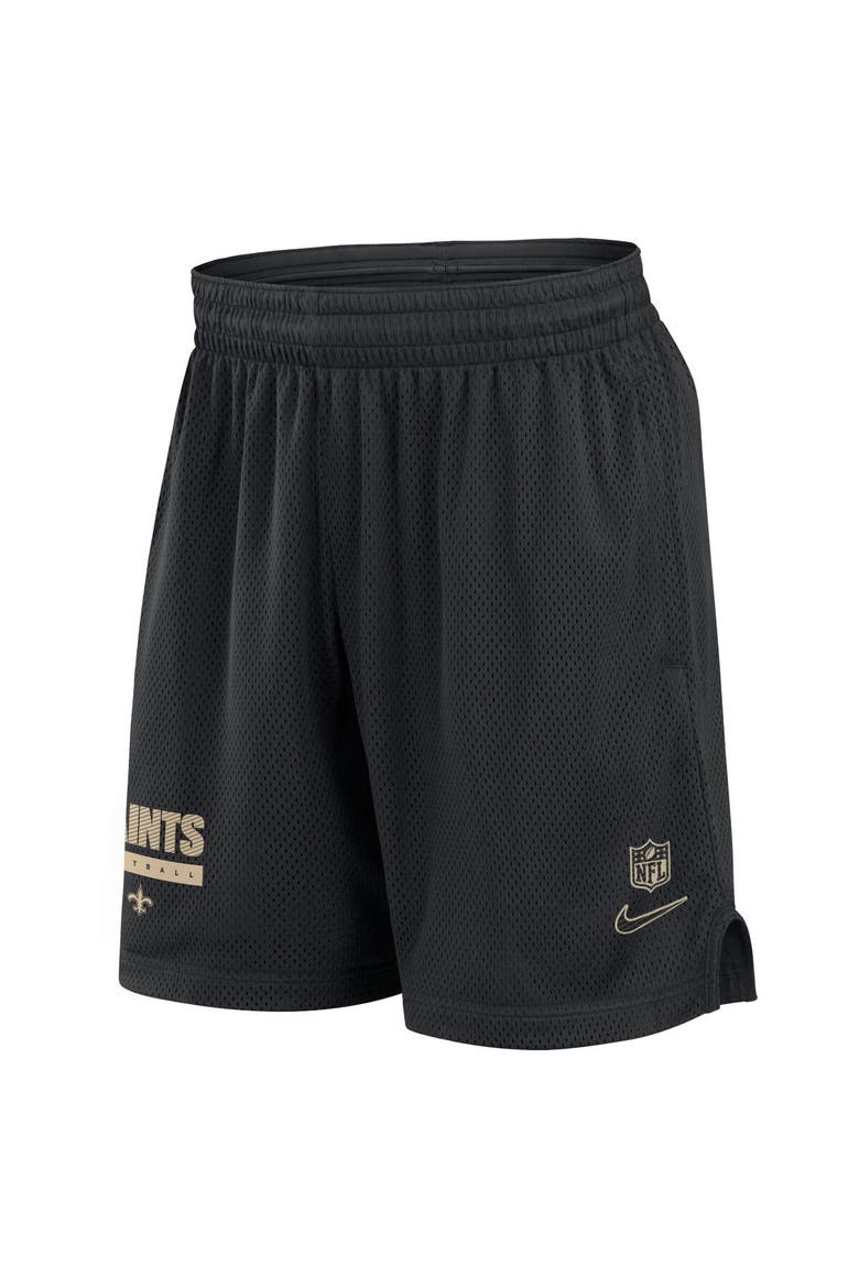Men's Nike Black New Orleans Saints 2024 Sideline Performance Mesh Shorts, Alternate, color, Black