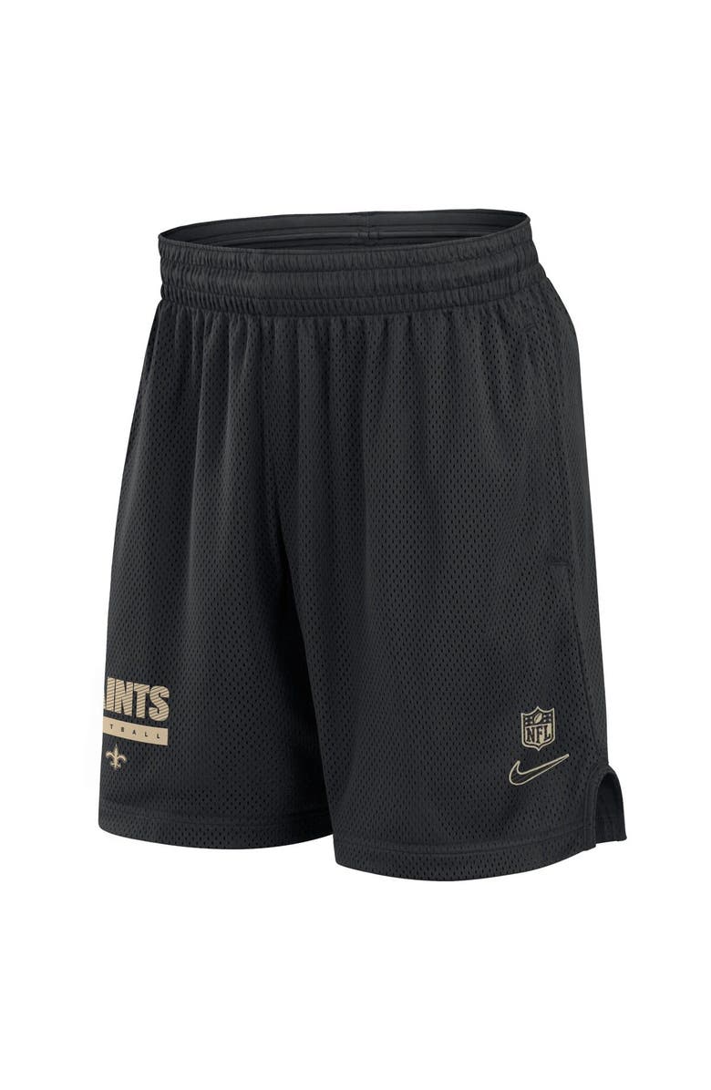 Nike Men's Nike Black New Orleans Saints 2024 Sideline Performance Mesh Shorts, Alternate, color, Black