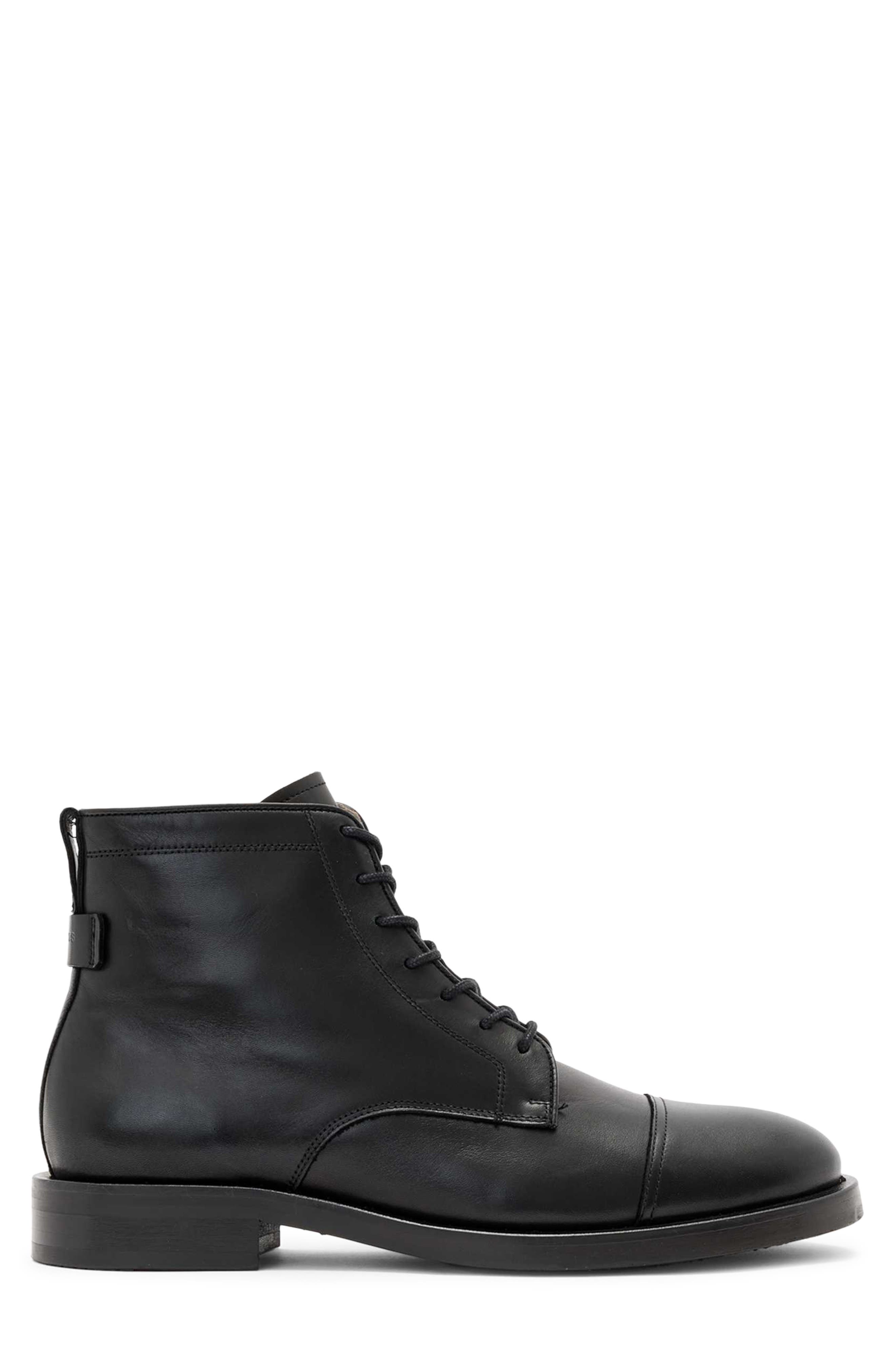 AllSaints Bloom Lace-Up Boot, Alternate, color, Black
