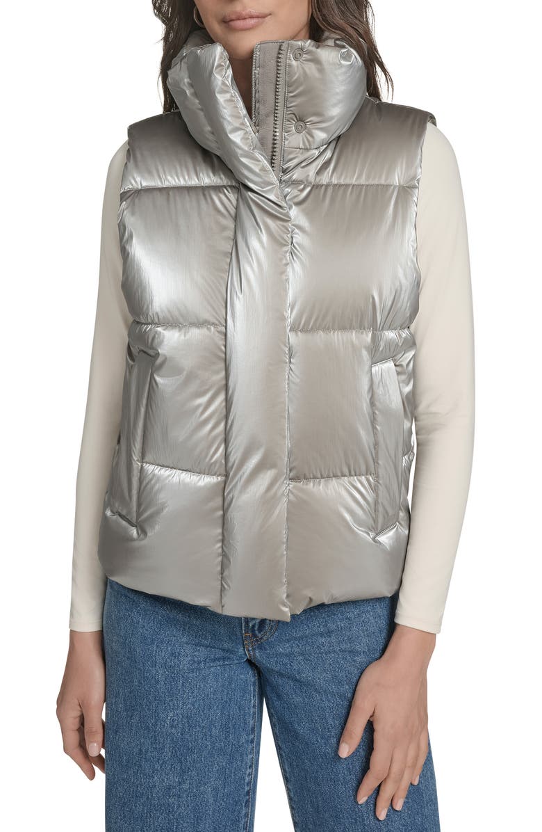 Levi's Quilted Puffer Vest, Main, color, Silver