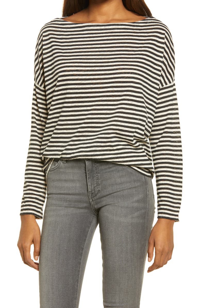 AllSaints Rita Stripe Top, Main, color, 