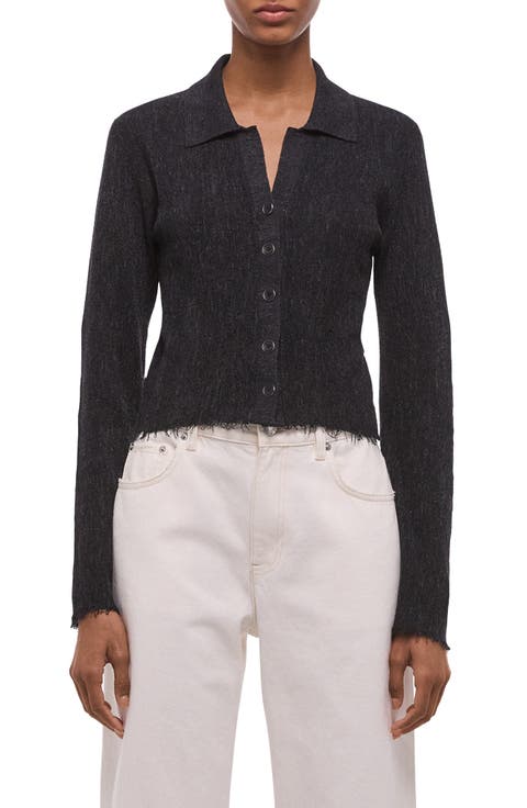 Raw Edge Linen Blend Cardigan