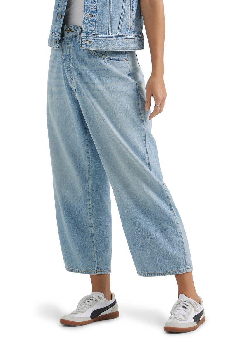 Button Fly High Waist Loose Fit Ankle Jeans, Main, color, BRIGHTEST DAY