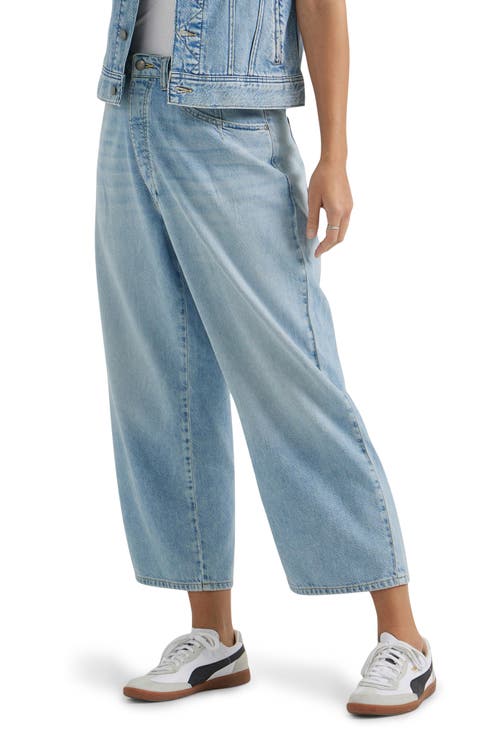 Button Fly High Waist Loose Fit Ankle Jeans (Brightest Day)