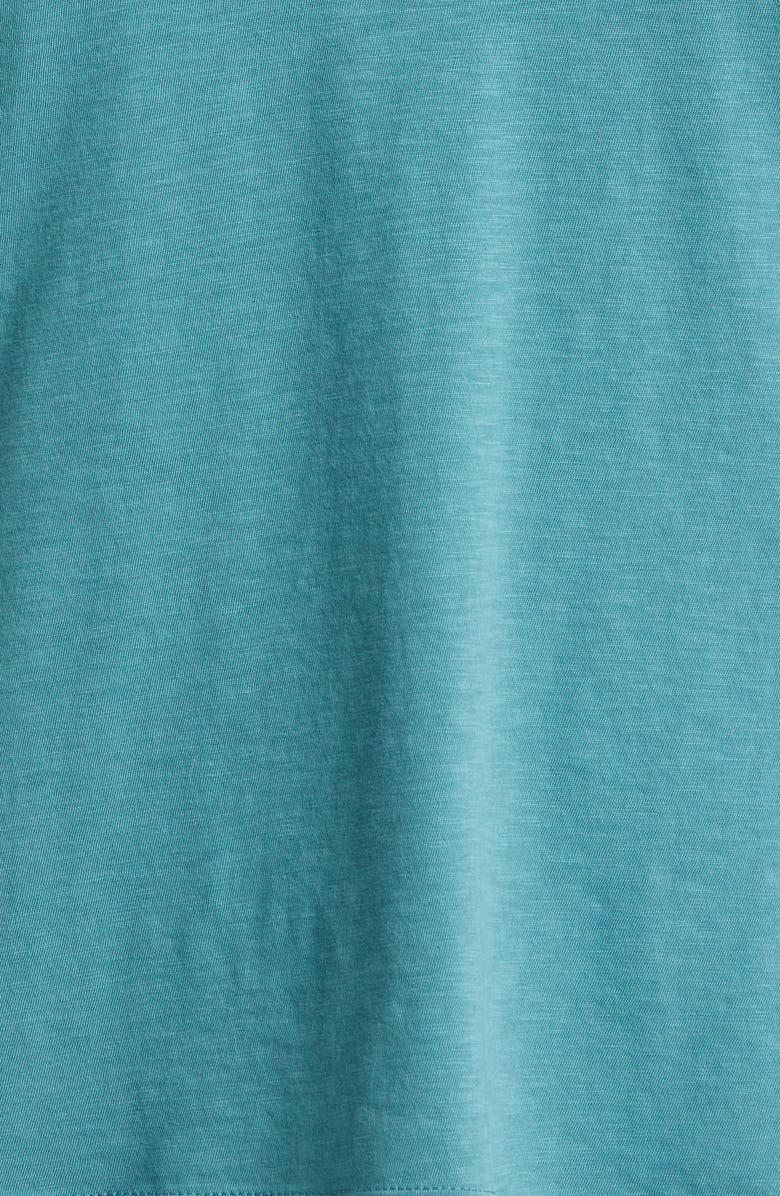 Nordstrom V-Neck Pima Cotton Slub T-Shirt, Alternate, color, Teal Hydro