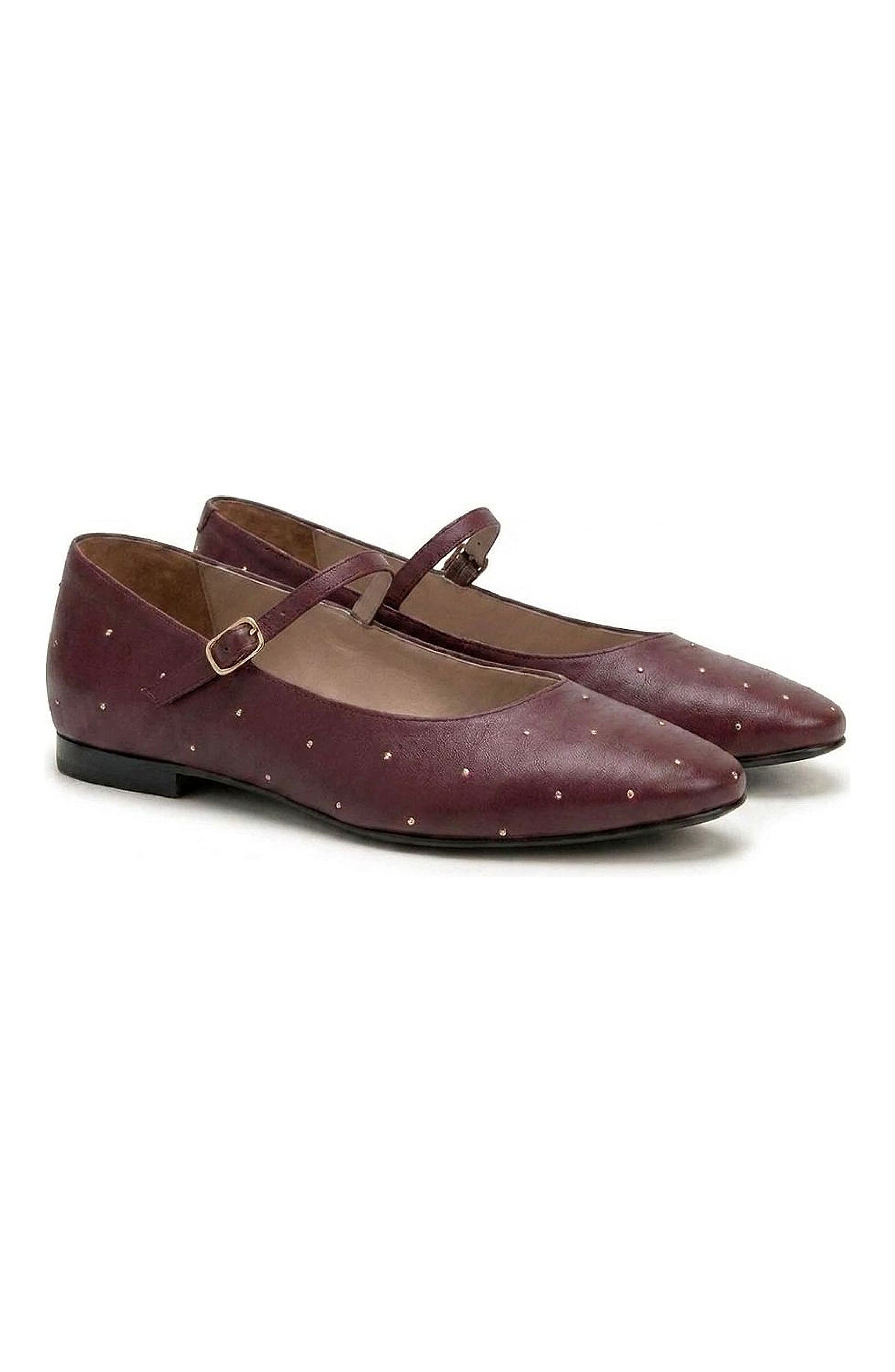 Clara Flat Sandal, Alternate, color, Burgundy