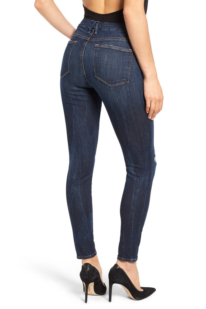 Good Legs Ripped Skinny Jeans, Alternate, color, BLUE 002