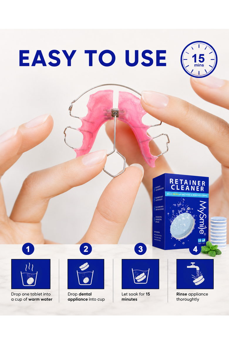 Retainer and Dental Appliance Cleaning Tablets, Alternate, color, Mint Blue