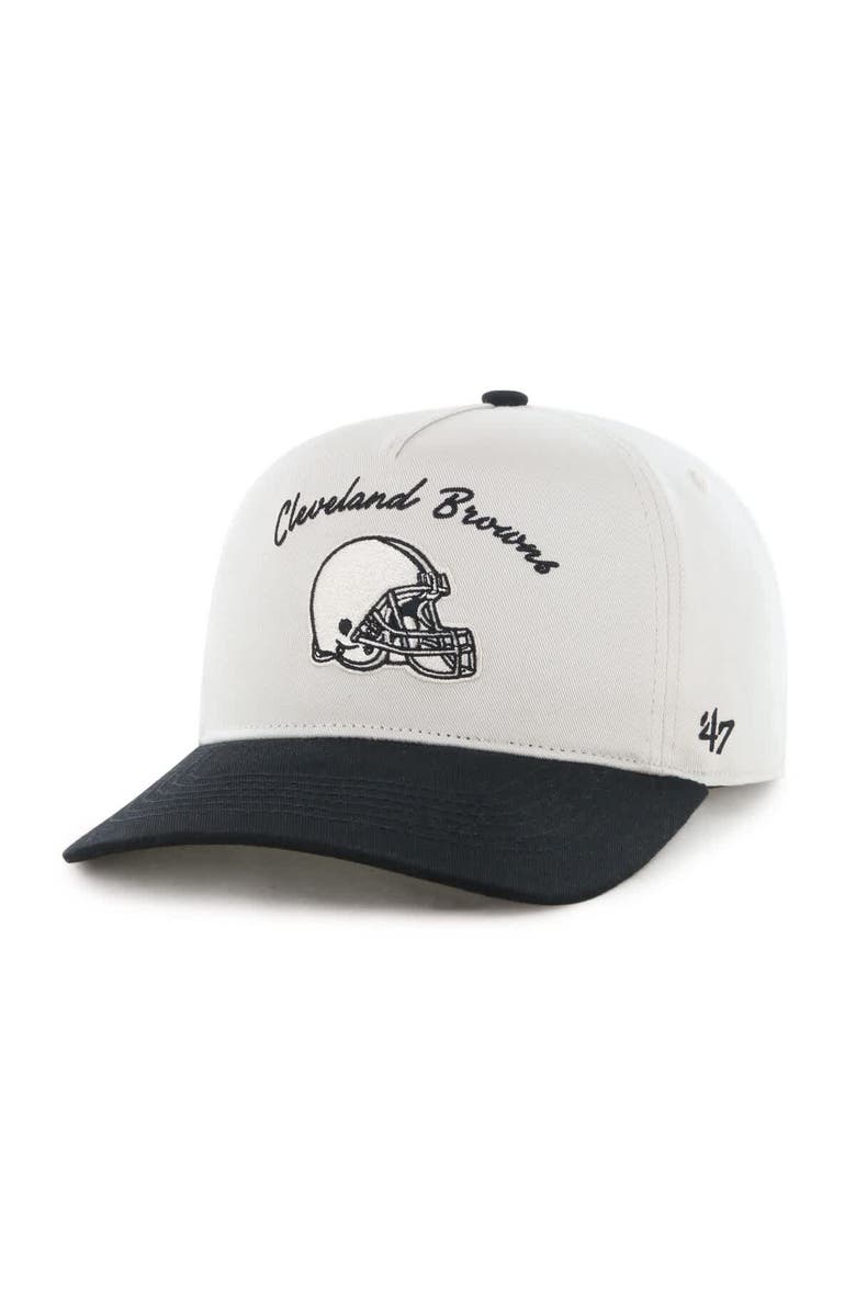 '47 Men's '47 Cream/Black Cleveland Browns Safe Bet Stable Hitch Adjustable Hat, Main, color,