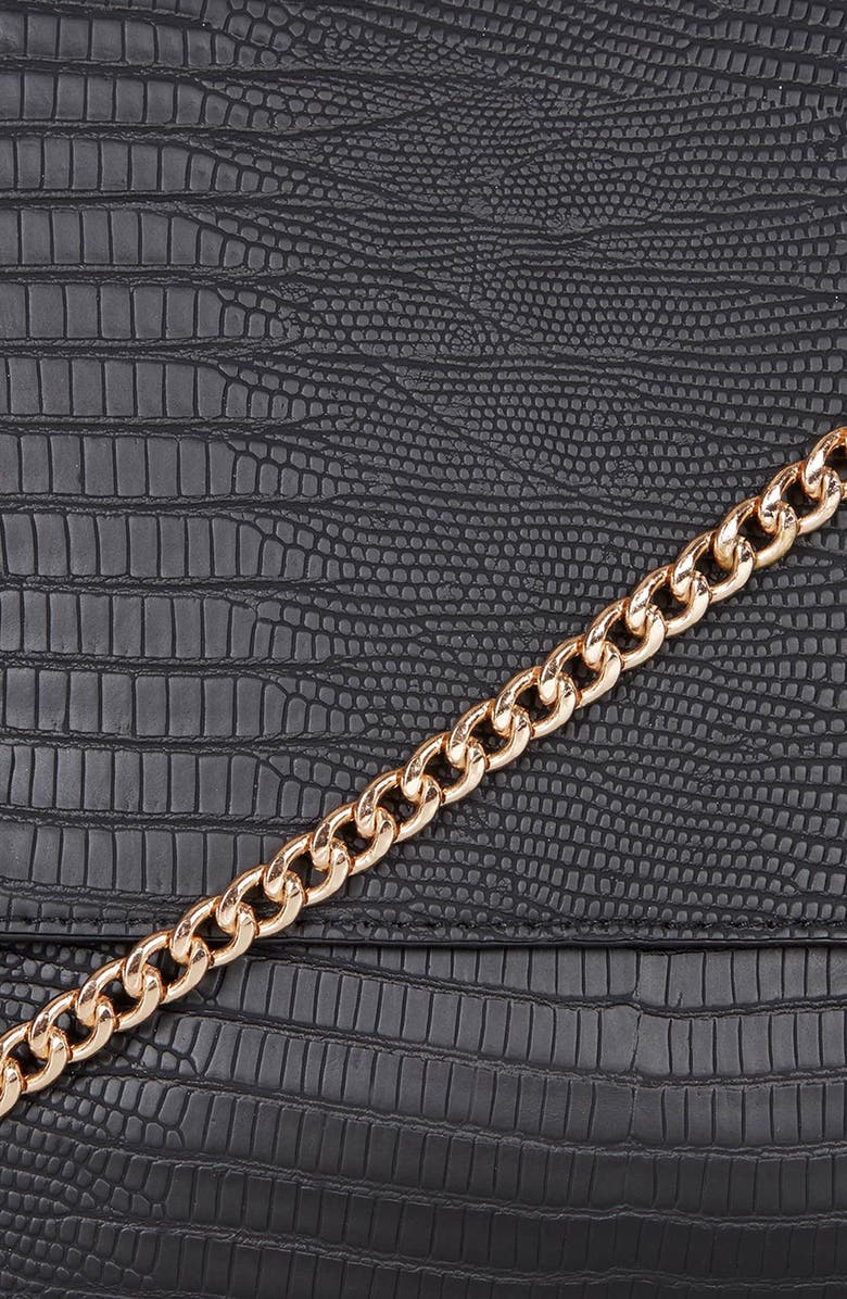 Topshop 'Vintage Cable' Clutch, Alternate, color,