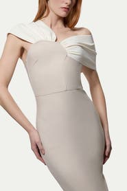 Karen Millen Figure Form Asymmetric Midi Dress