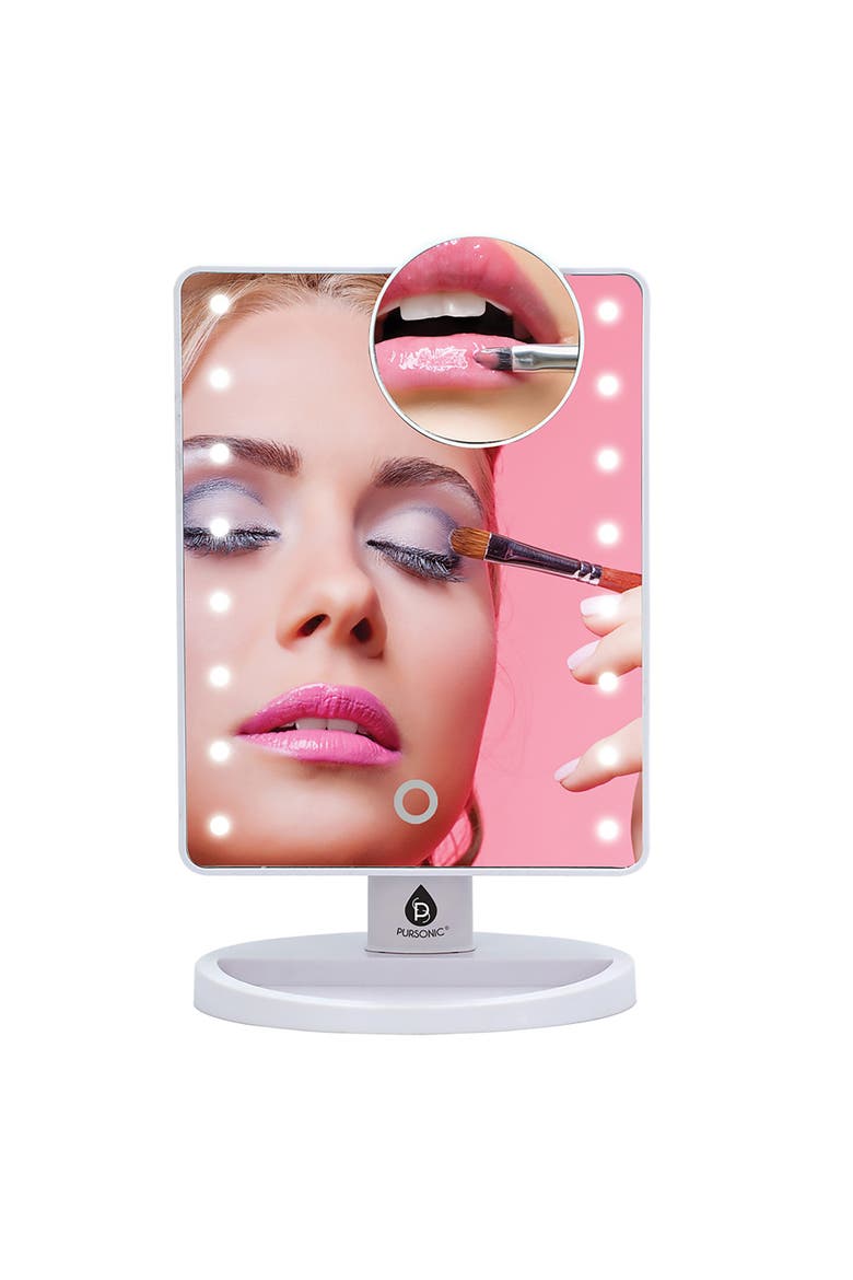 LED Lighted Vanity Makeup Mirror, Main, color, White