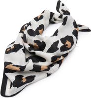 Lele Sadoughi Leopard Print Satin Scarf