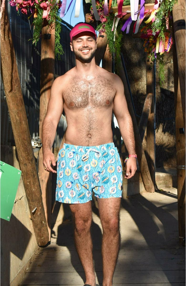 OOSC Poolside Men's Swim Shorts, Alternate, color, Multi