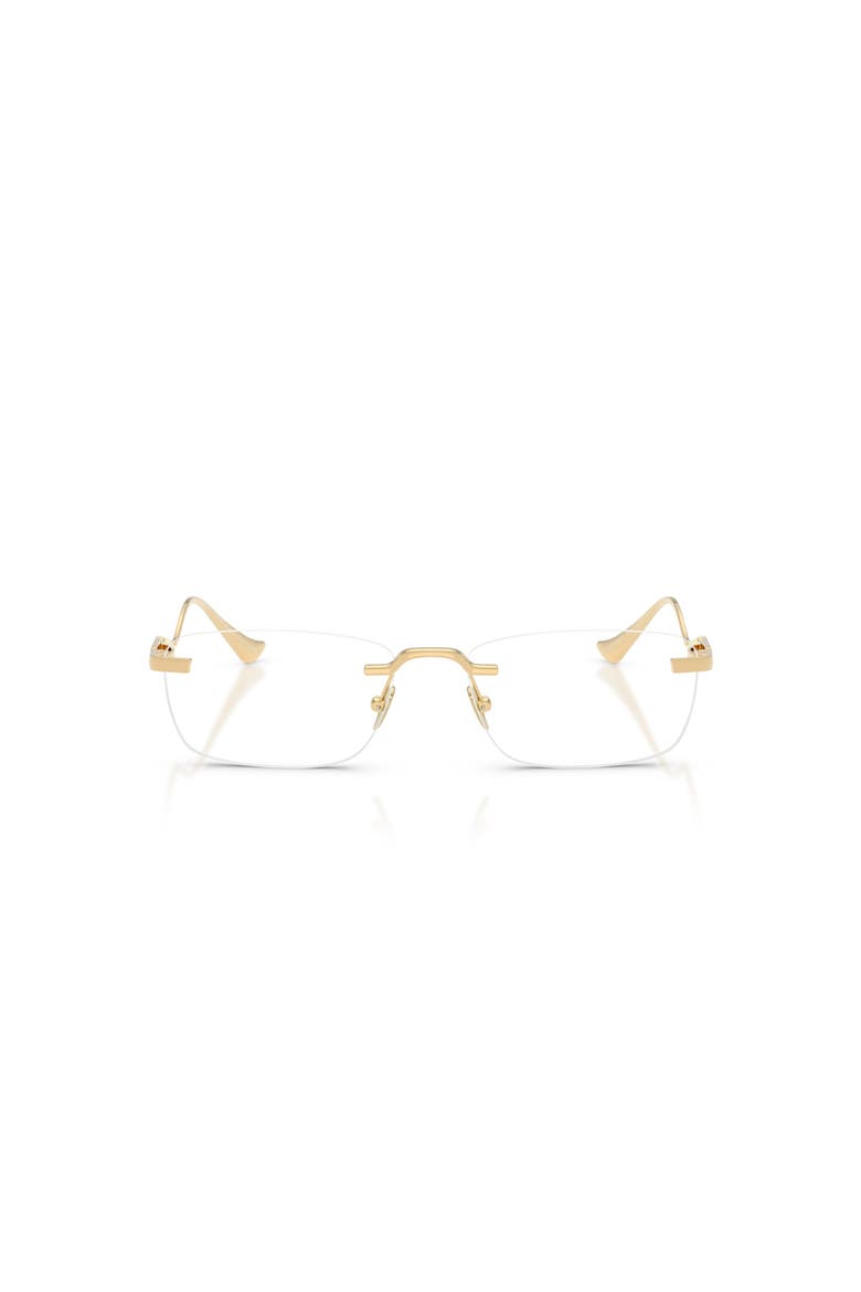 56mm Rectangle optical glasses, Alternate, color, Gold