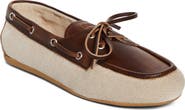 Miu Miu Canvas & Leather Boat Shoe