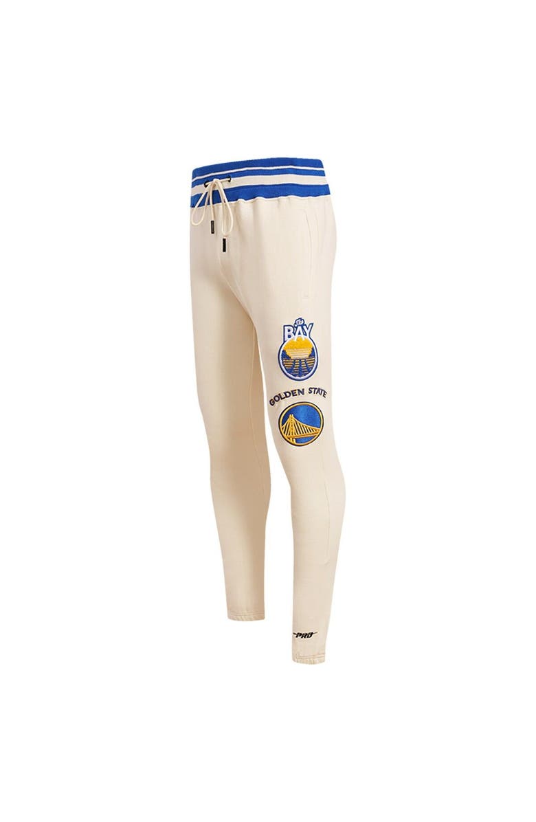PRO STANDARD Men's Pro Standard Cream Golden State Warriors Retro Classic Fleece Sweatpants, Alternate, color, Cream