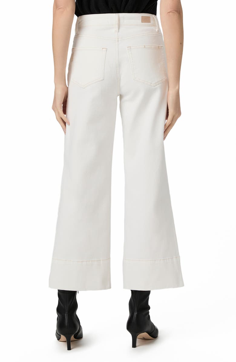 PAIGE Anessa Patch Pocket Ankle Wide Leg Jeans, Alternate, color, Toasted Ecru