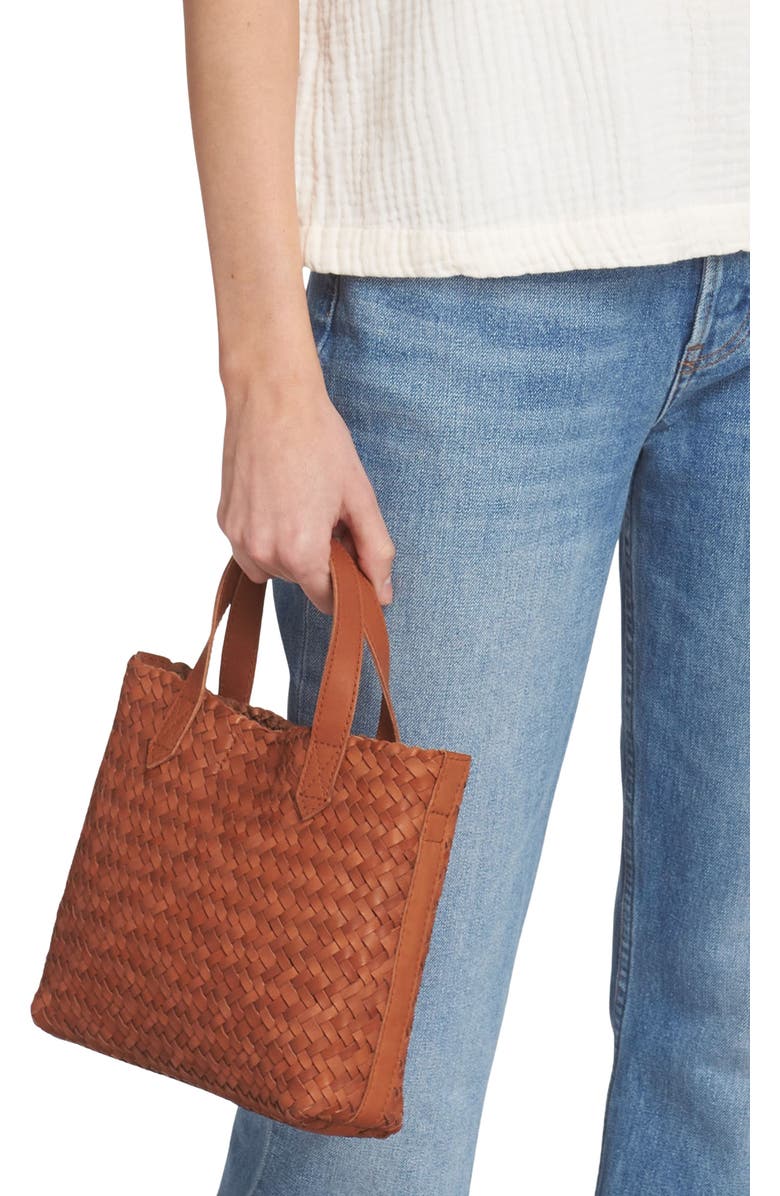 Madewell The Small Transport Crossbody: Woven Leather Edition, Alternate, color,