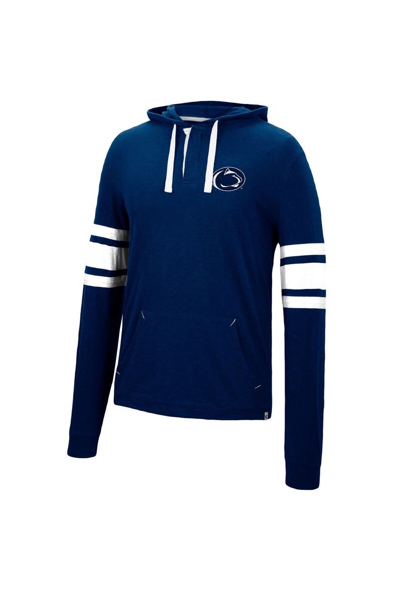 Men's Colosseum Navy Penn State Nittany Lions Lebowski Hoodie Long Sleeve T-Shirt, Alternate, color, Navy