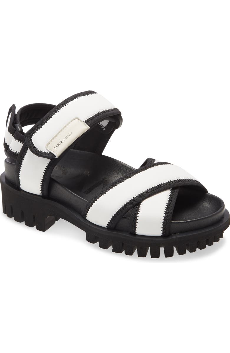 Ganni Quarter Strap Sandal, Main, color,