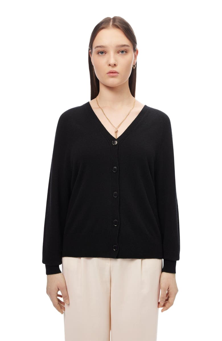 GOBI Mongolian Cashmere 3D Cashmere Button-up Cardigan, Alternate, color, 