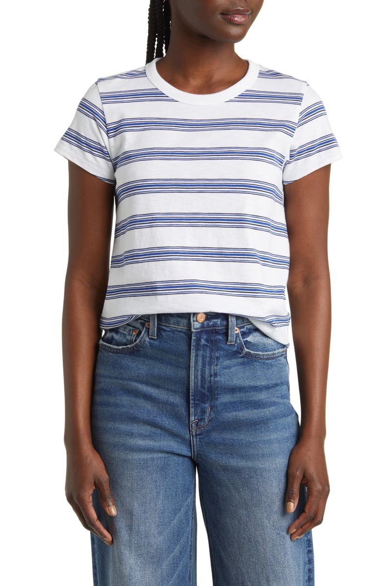 rag & bone Stripe Organic Pima Cotton T-Shirt, Main, color,