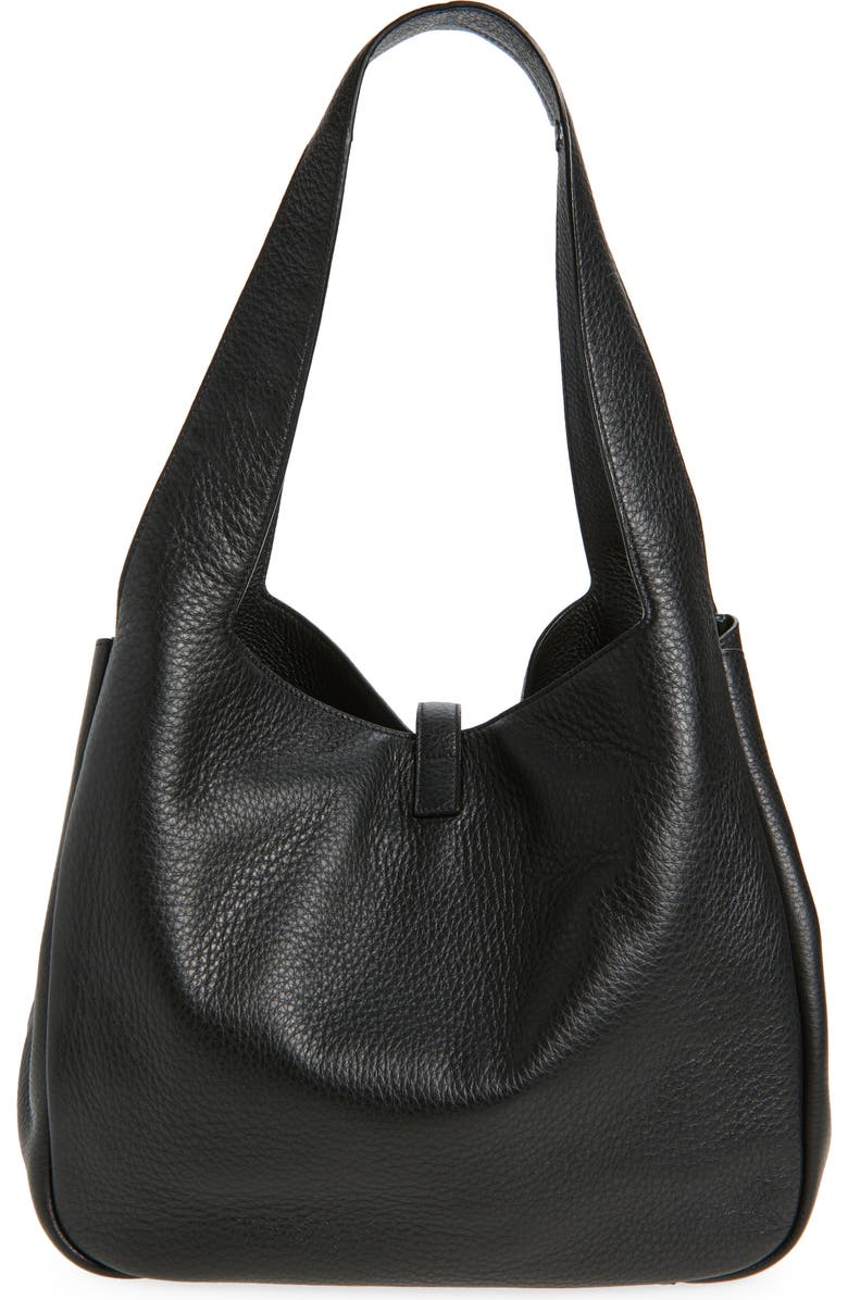 Saint Laurent Le 5 À 7 Bea Leather Tote, Alternate, color, Noir