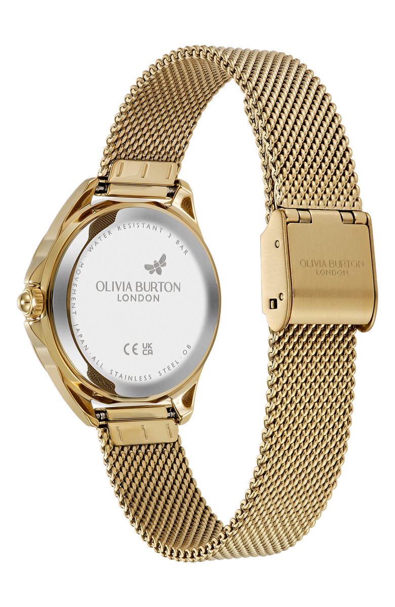 Olivia Burton Azure Mesh Strap Watch, 30mm, Alternate, color, Gold