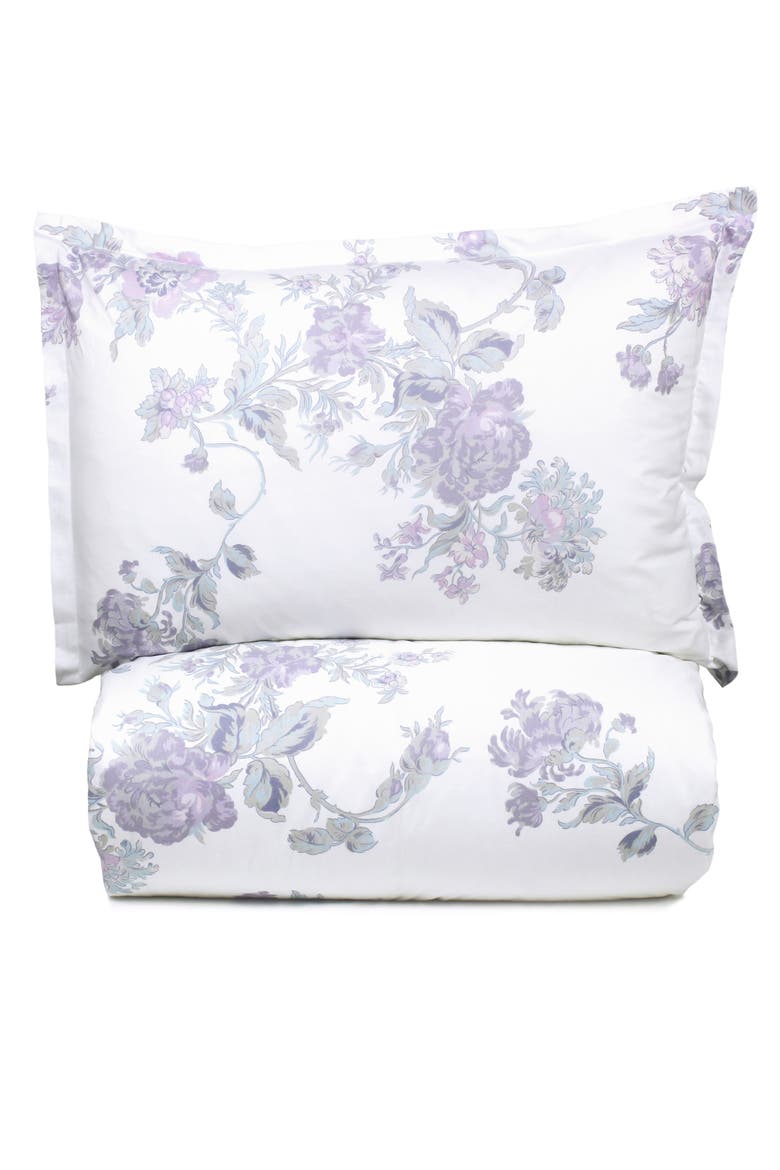 Rose Percale Cotton Duvet Cover & Sham Set, Alternate, color, VIOLET